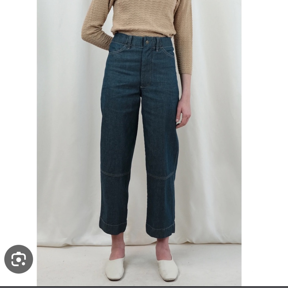 Micaela Greg seamed jeans in steel blue